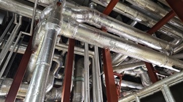 Photo credit: ADE Heat Networks / Caption: Inside of the Citigen power plant